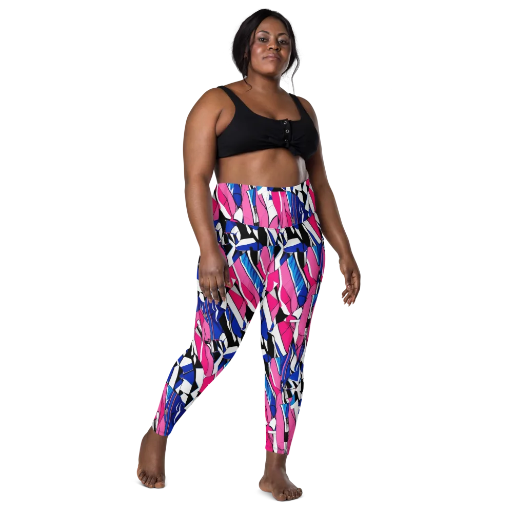Neon Tailored Chaos on Leggings with Pockets — Front