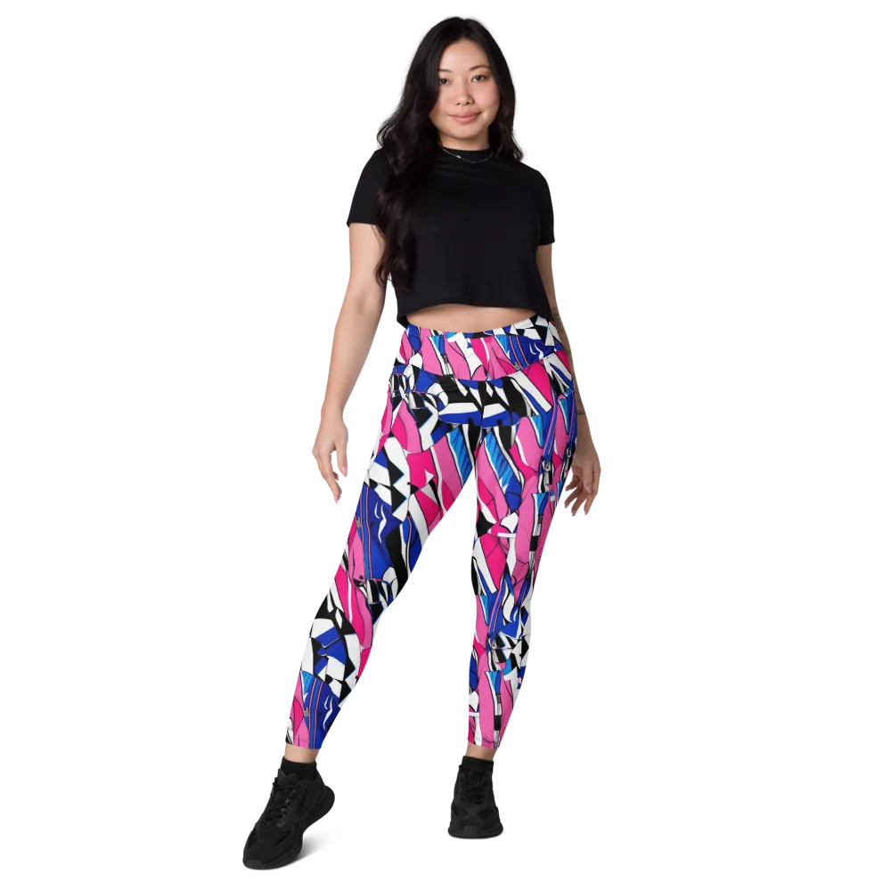 Neon Tailored Chaos on Leggings with Pockets — Front