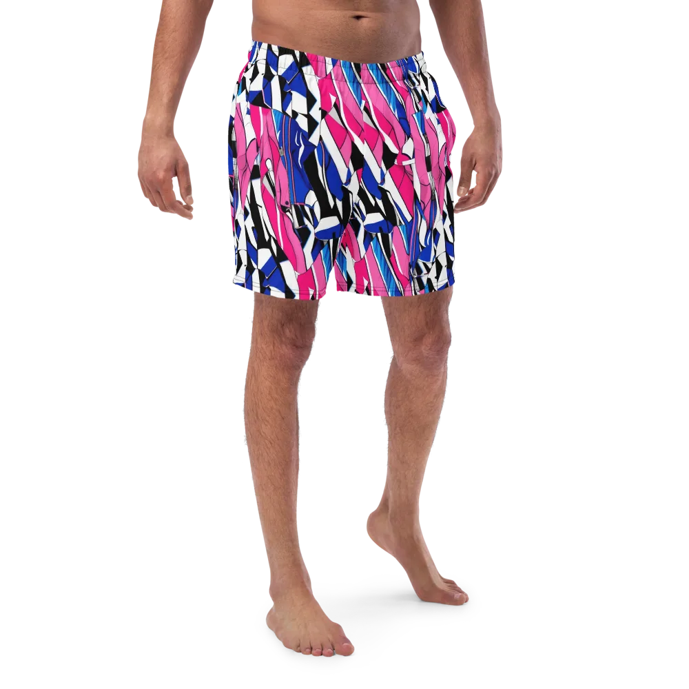 Neon Tailored Chaos on Swim Trunks — Front