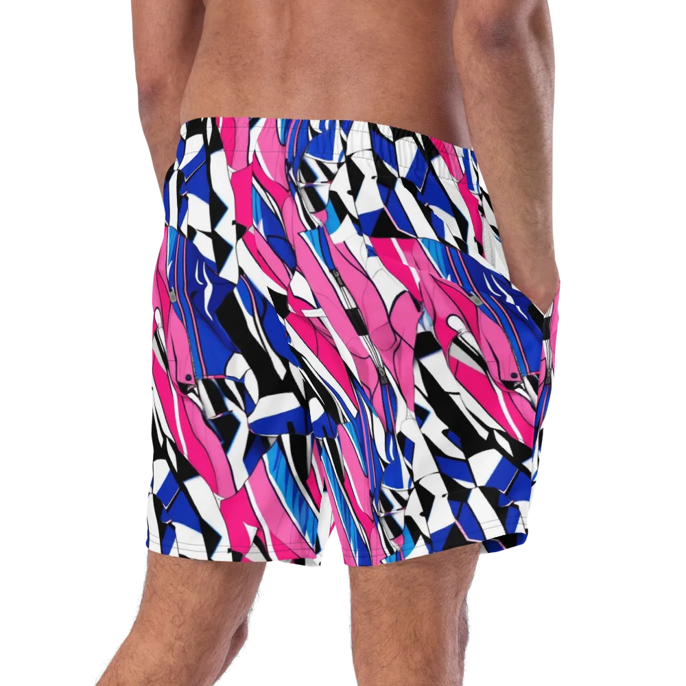 Neon Tailored Chaos on Swim Trunks — Right Back