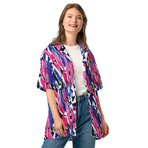 Neon Tailored Chaos on a Button Shirt