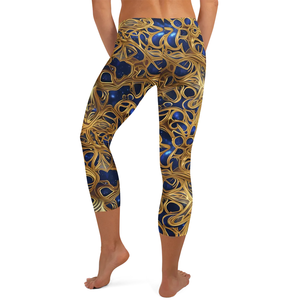 Astral Filigree on Capri Leggings — Back