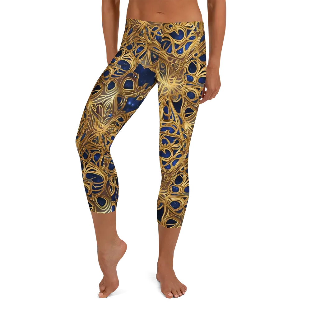 Astral Filigree on Capri Leggings — Front