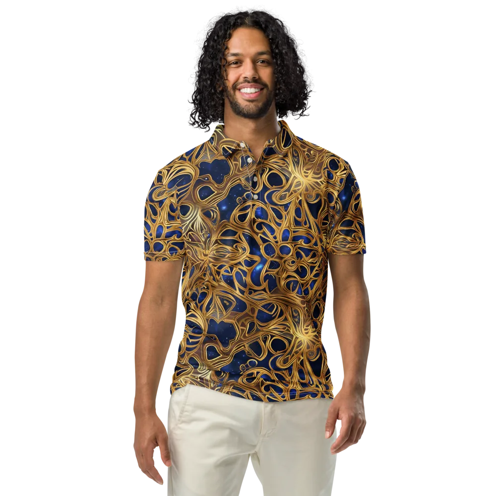Astral Filigree on Men's Slim Fit Polo Shirt — Front
