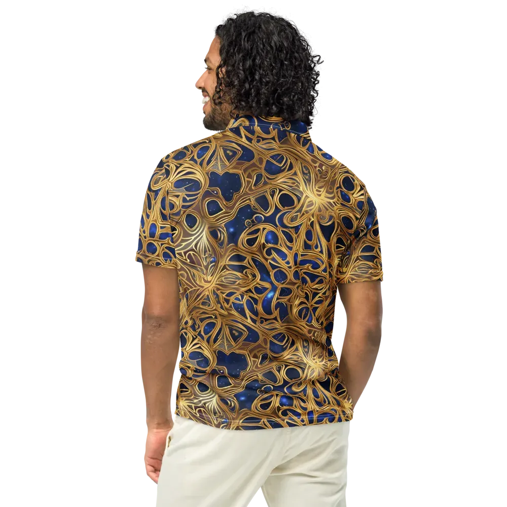 Astral Filigree on Men's Slim Fit Polo Shirt — Back