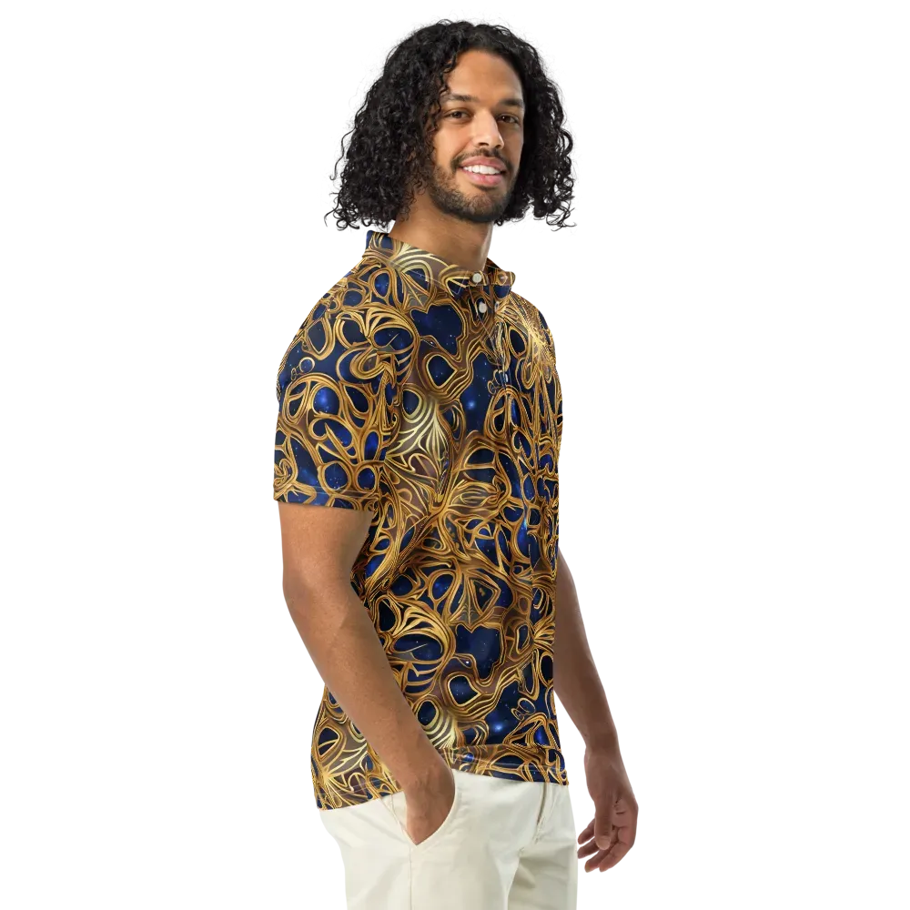 Astral Filigree on Men's Slim Fit Polo Shirt — Right Front