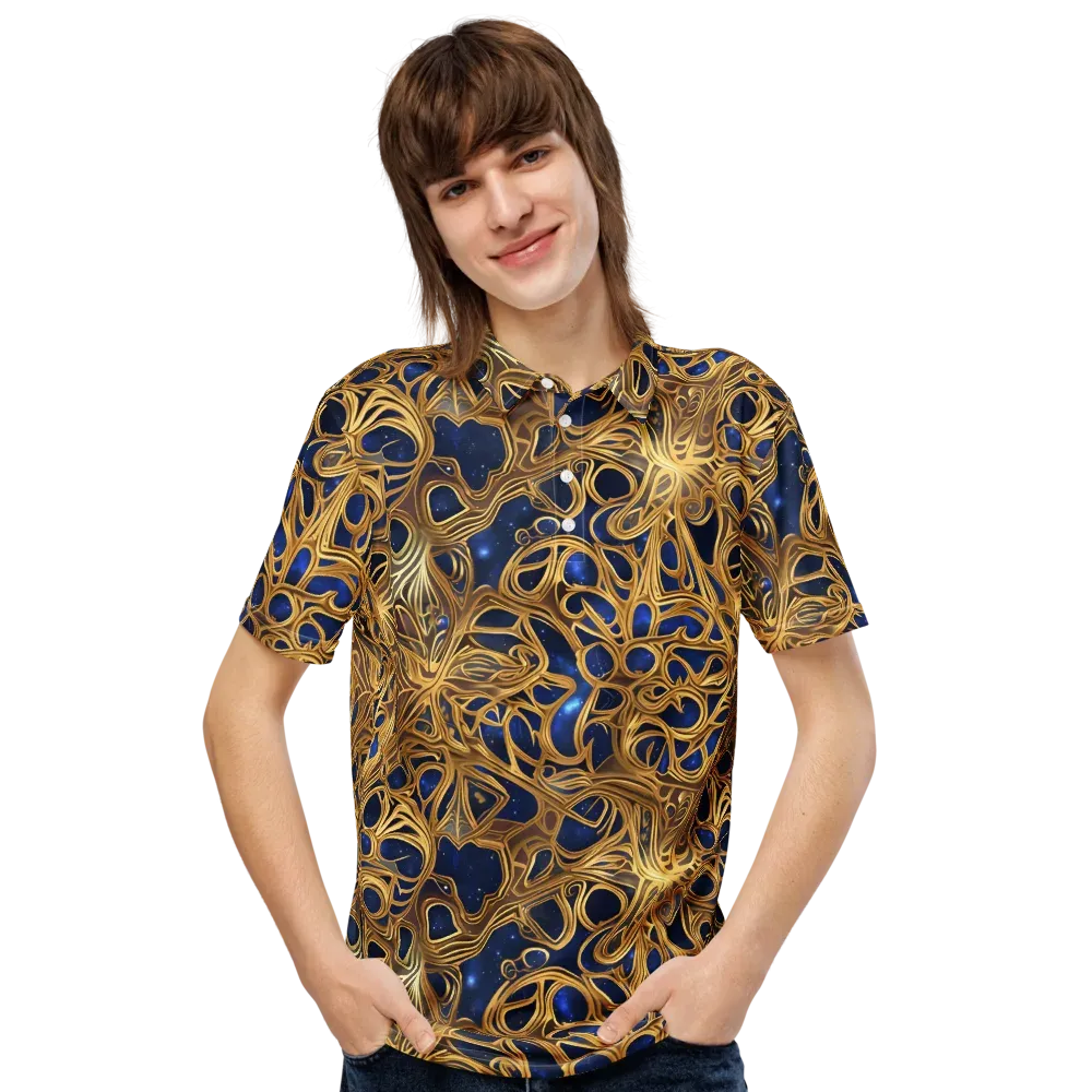 Astral Filigree on Men's Slim Fit Polo Shirt — Front