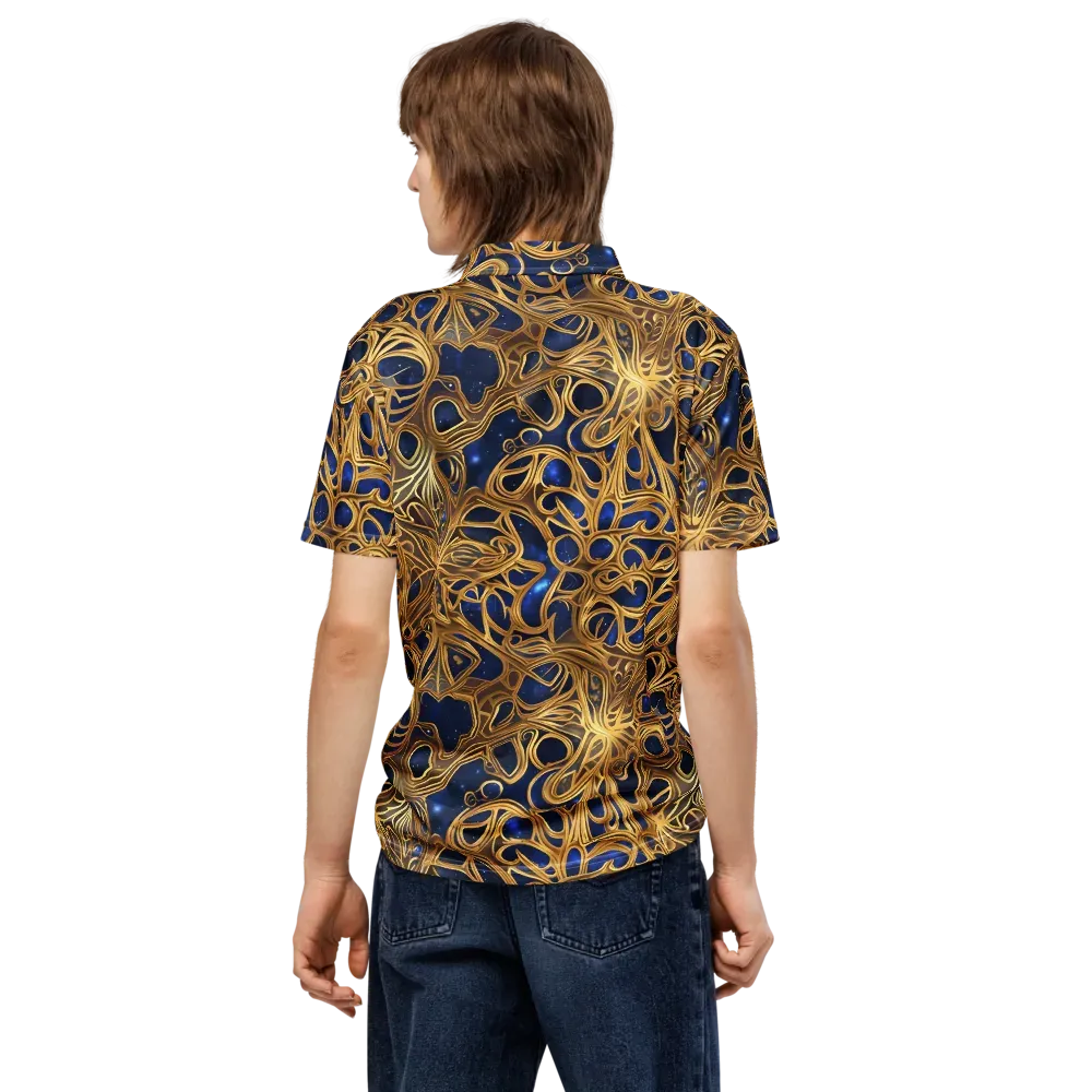 Astral Filigree on Men's Slim Fit Polo Shirt — Back