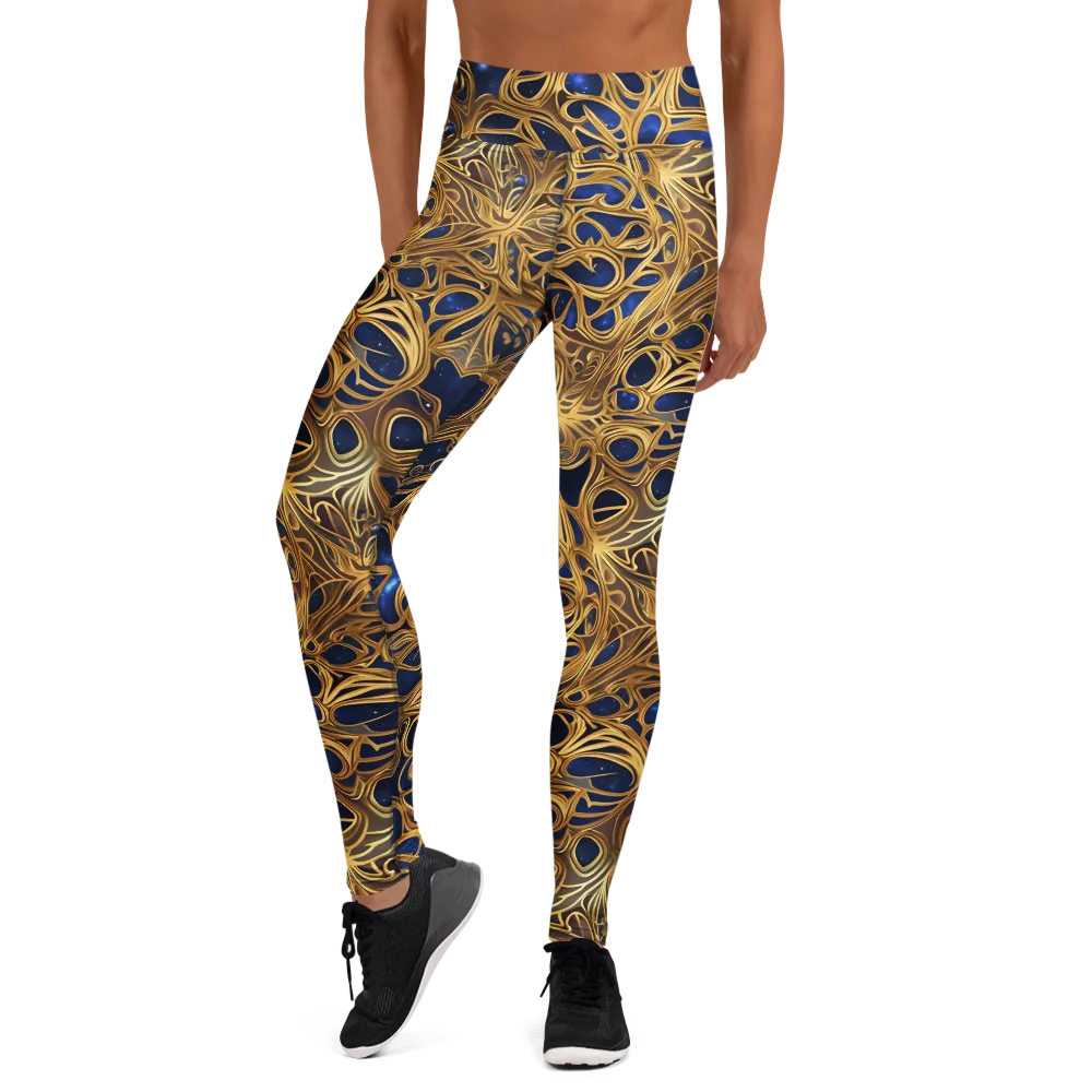 Astral Filigree on Yoga Leggings — Front
