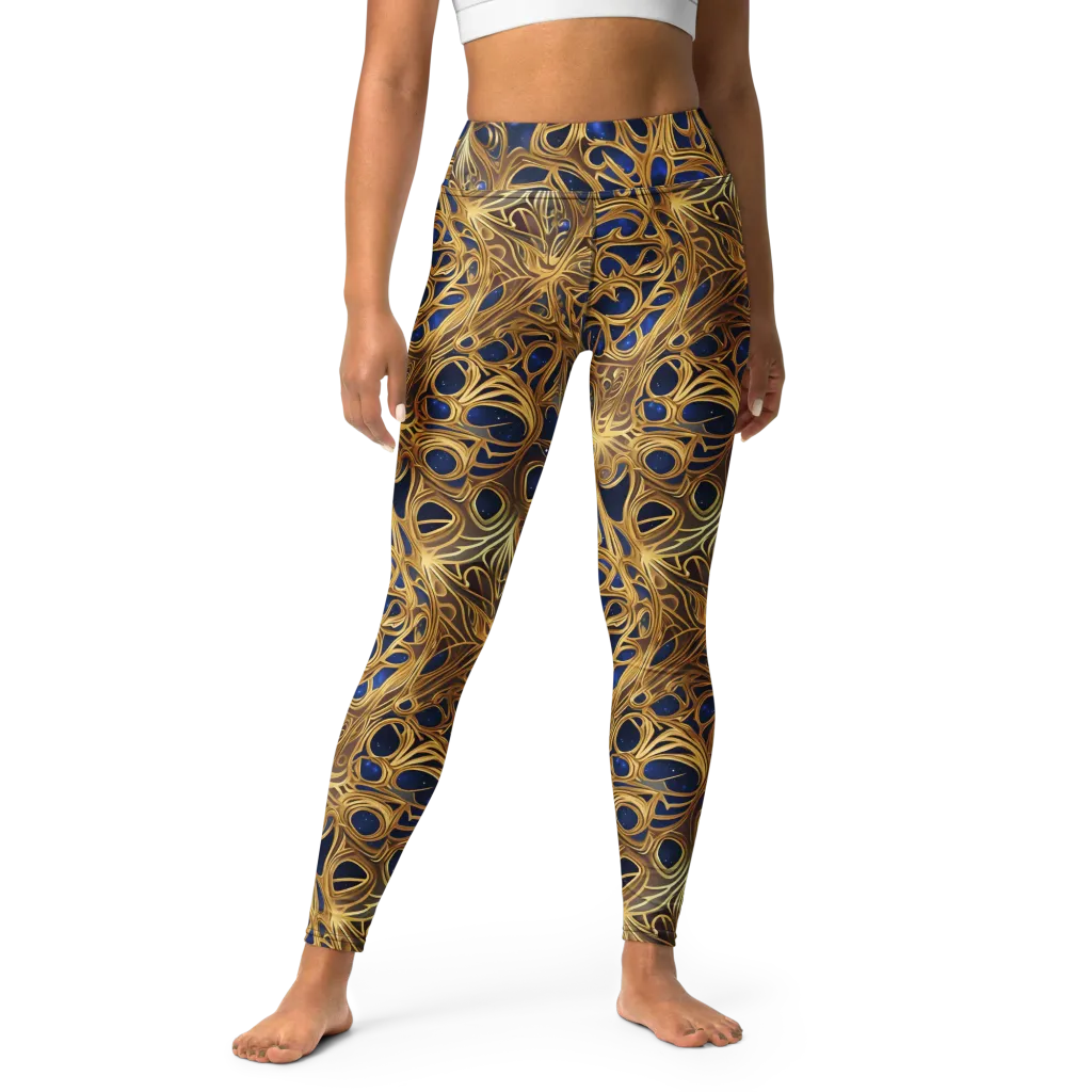 Astral Filigree on Yoga Leggings — Front