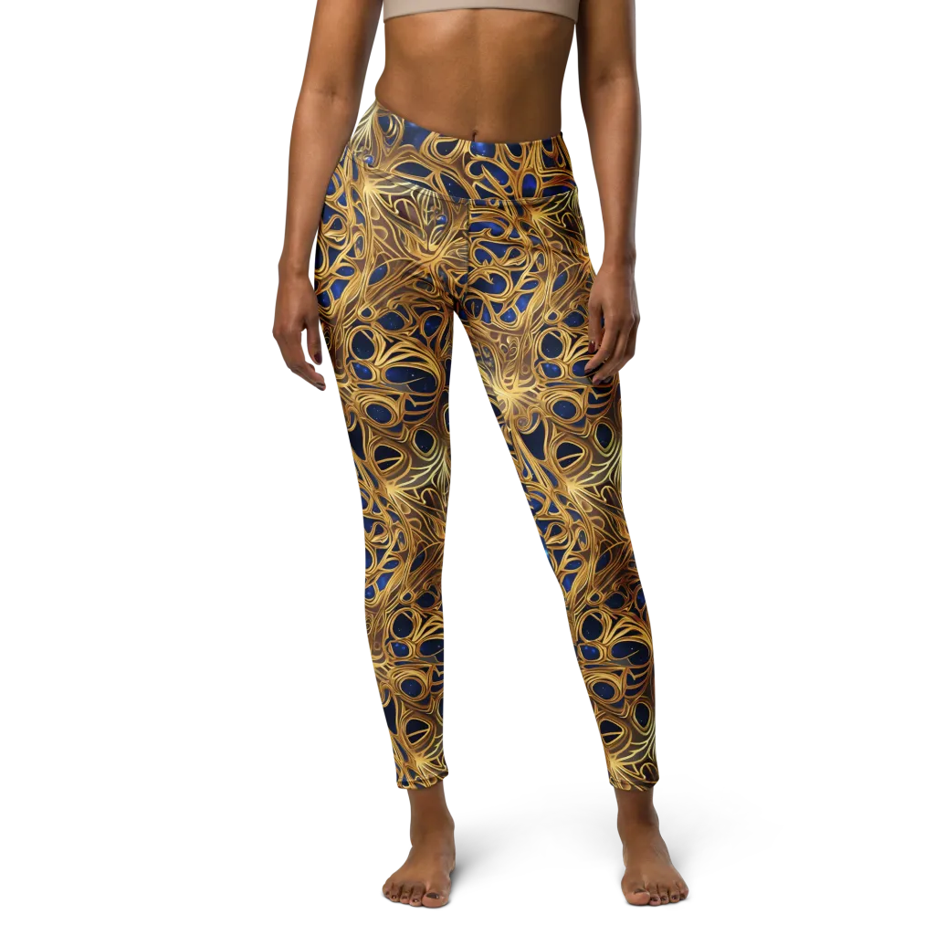 Astral Filigree on Yoga Leggings — Front
