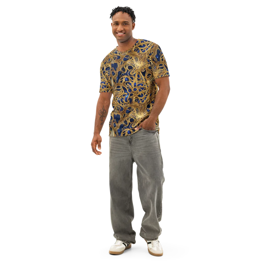 Astral Filigree on Men's Cotton Crew Neck T-Shirt — Front
