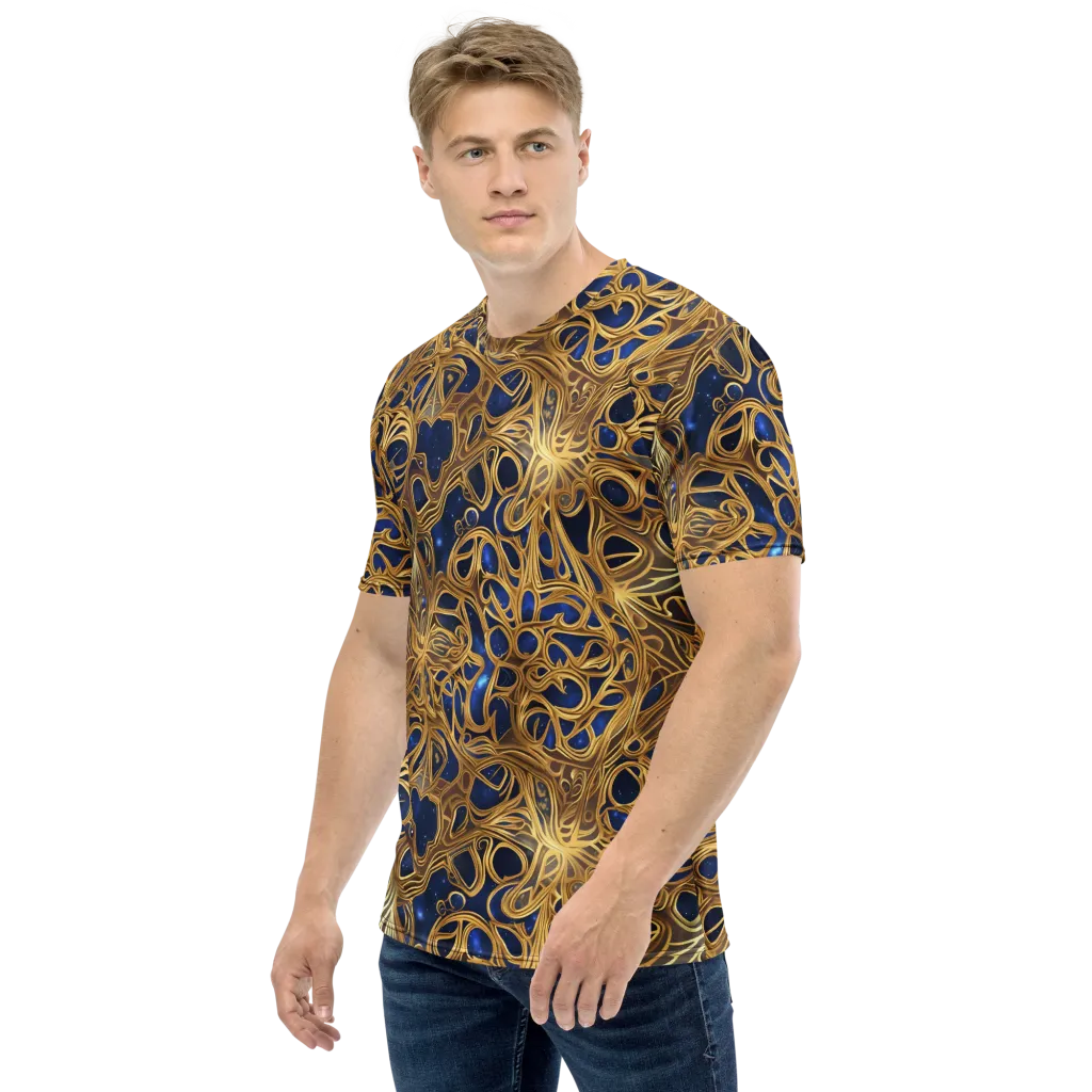 Astral Filigree on Men's Crew Neck T-Shirt — Left