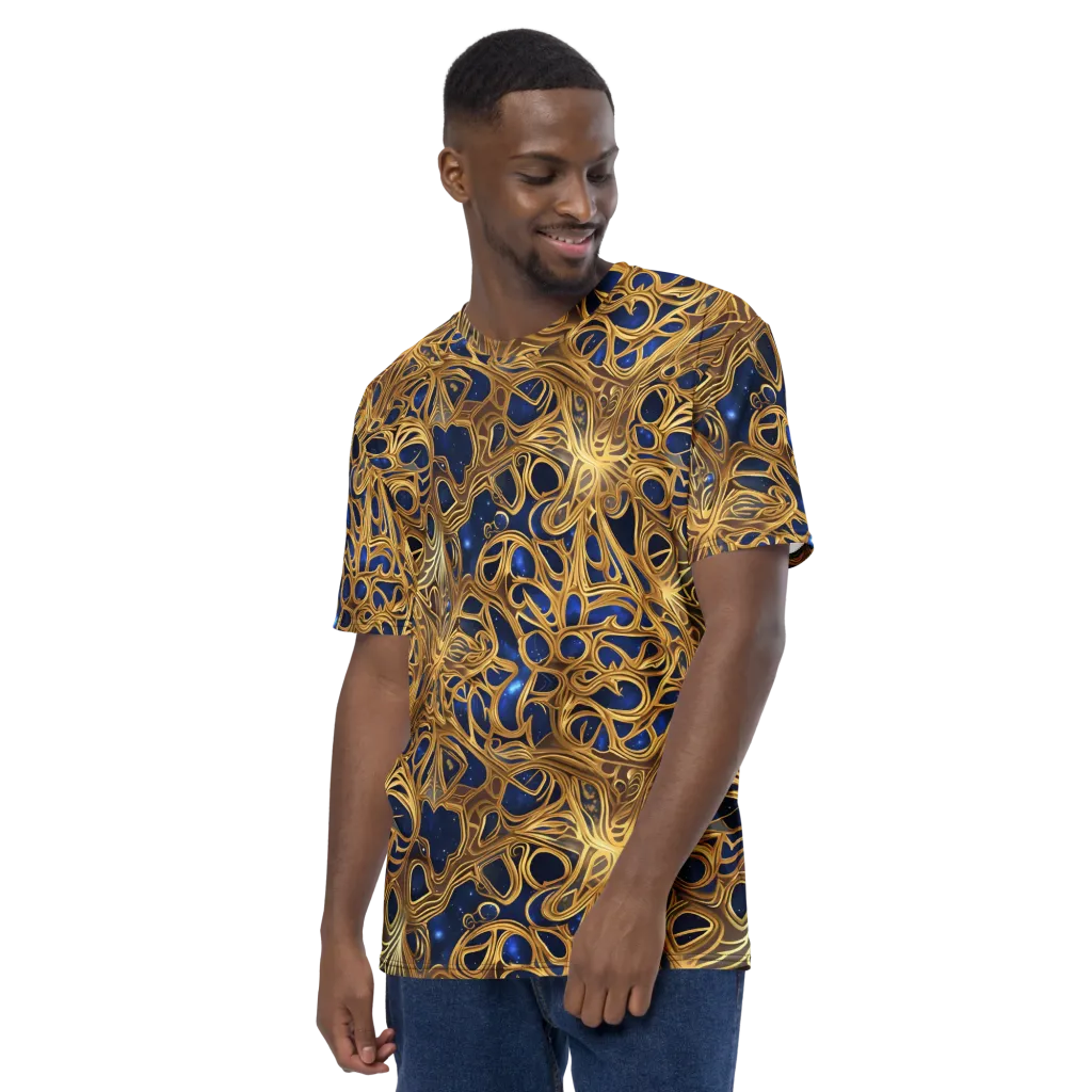 Astral Filigree on Men's Crew Neck T-Shirt — Left