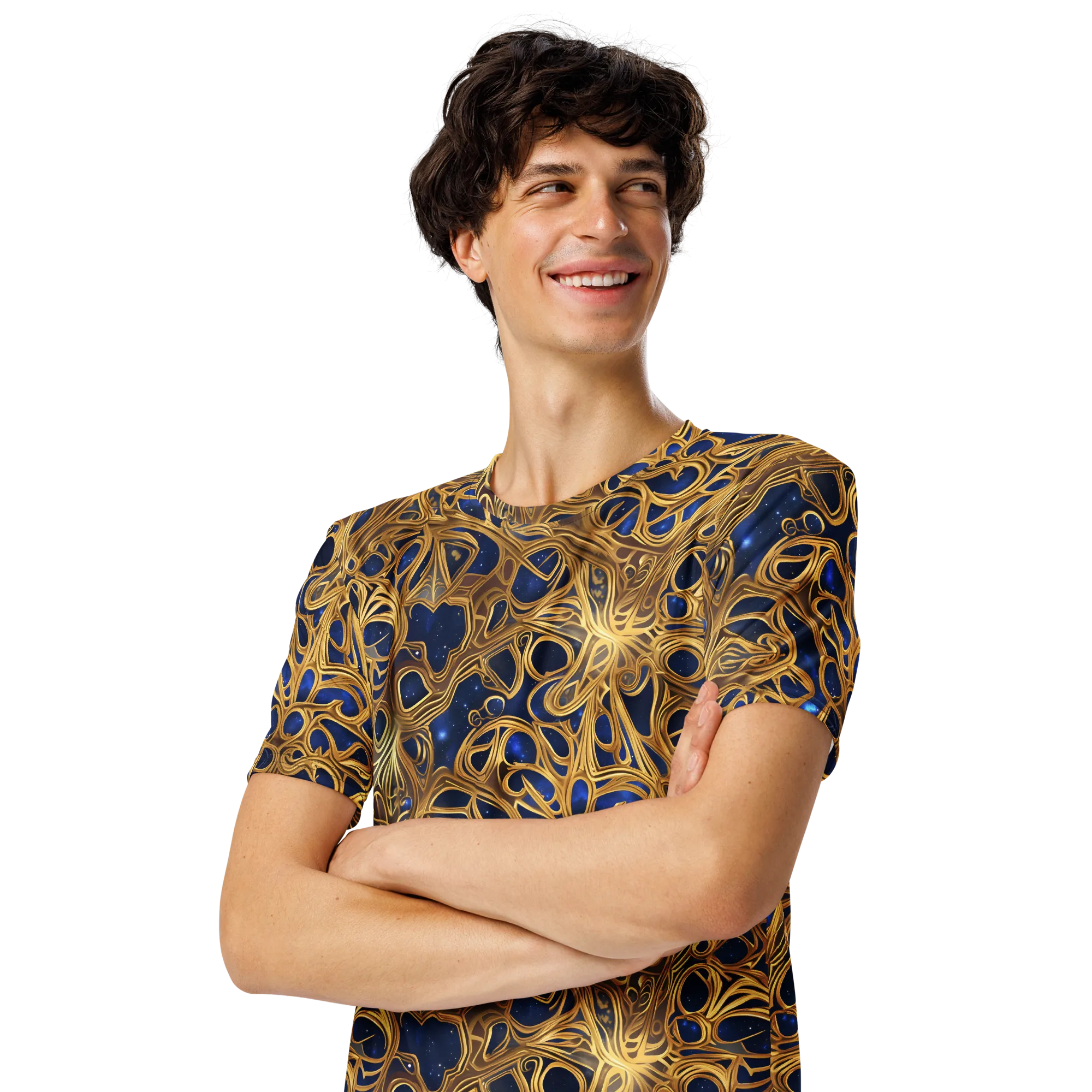 Astral Filigree on Men's Crew Neck T-Shirt — Left Front