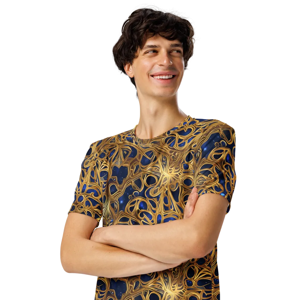 Astral Filigree on Men's Crew Neck T-Shirt — Left Front