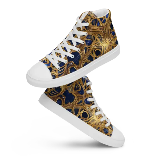Astral Filigree on a Men's High Top Canvas Shoes