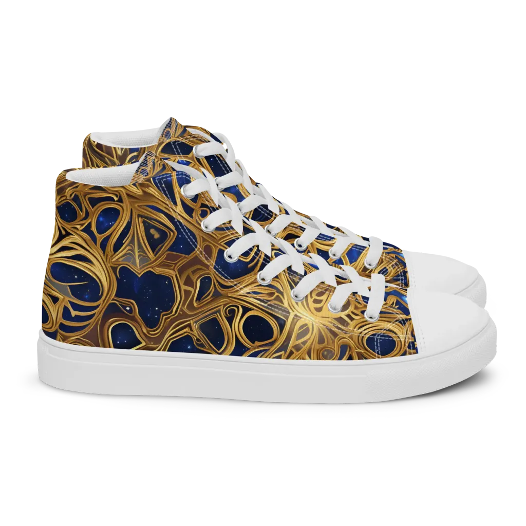 Astral Filigree on Women's High Top Canvas Shoes — Right