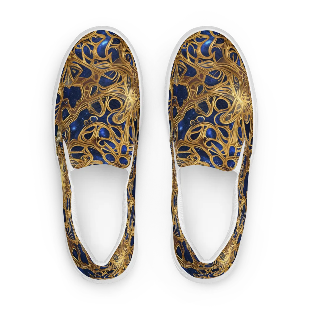 Astral Filigree on Men's Slip-On Canvas Shoes — Front