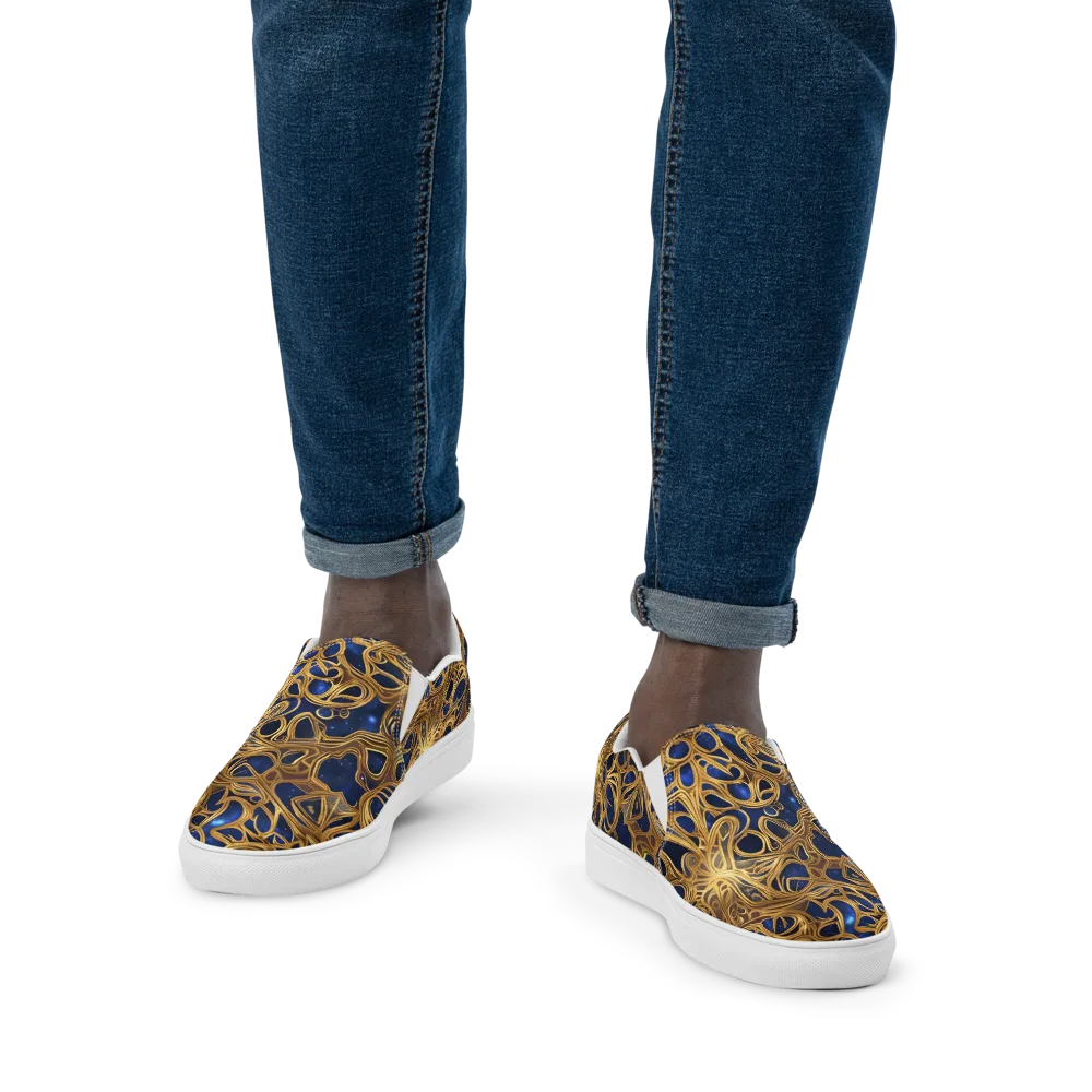 Astral Filigree on Men's Slip-On Canvas Shoes — Front