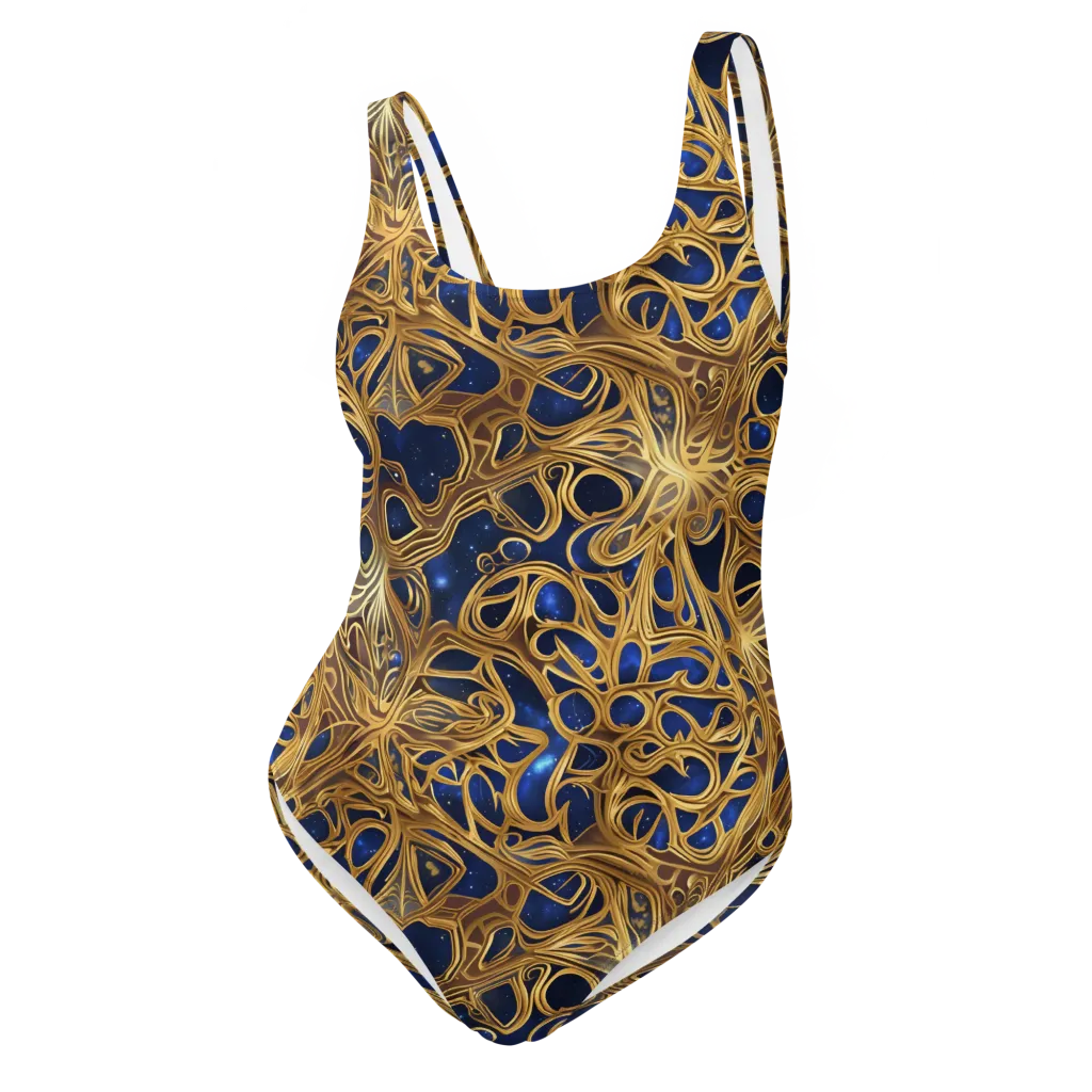 Astral Filigree on One-Piece Swimsuit — Front