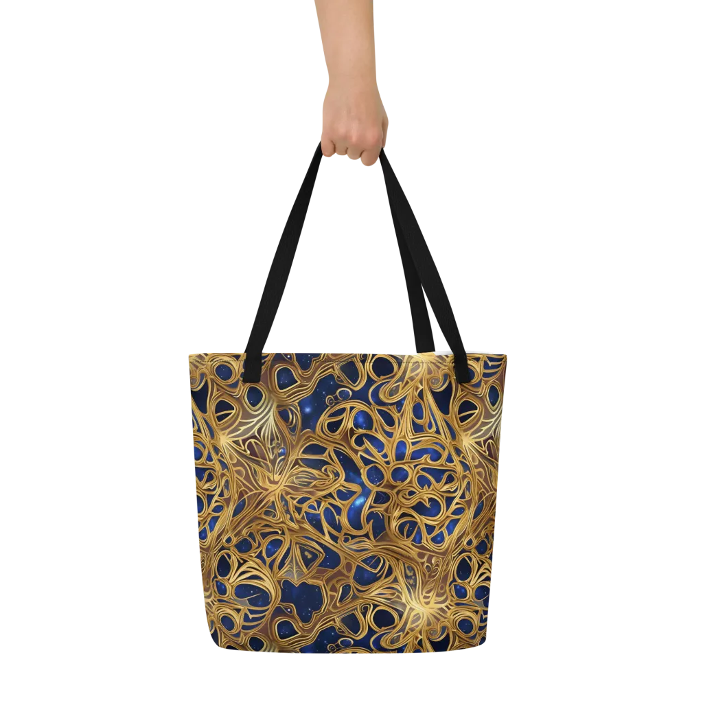 Astral Filigree on Large Tote Bag W/ Pocket — Front