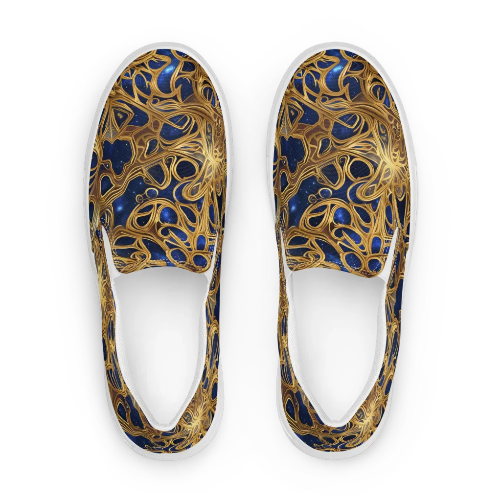 Astral Filigree on Women's Slip-On Canvas Shoes — Front