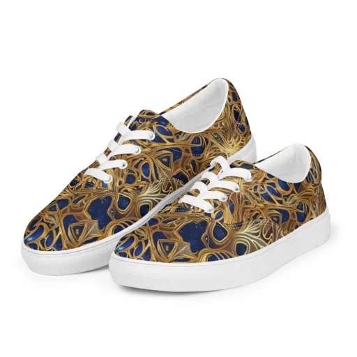 Astral Filigree on a Men's Lace-Up Canvas Shoes