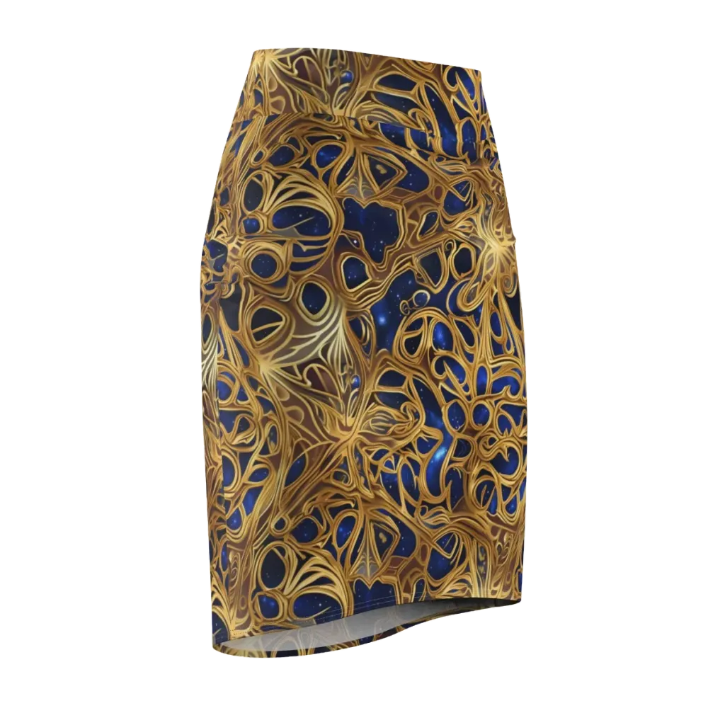 Astral Filigree on Pencil Skirt — Front Side