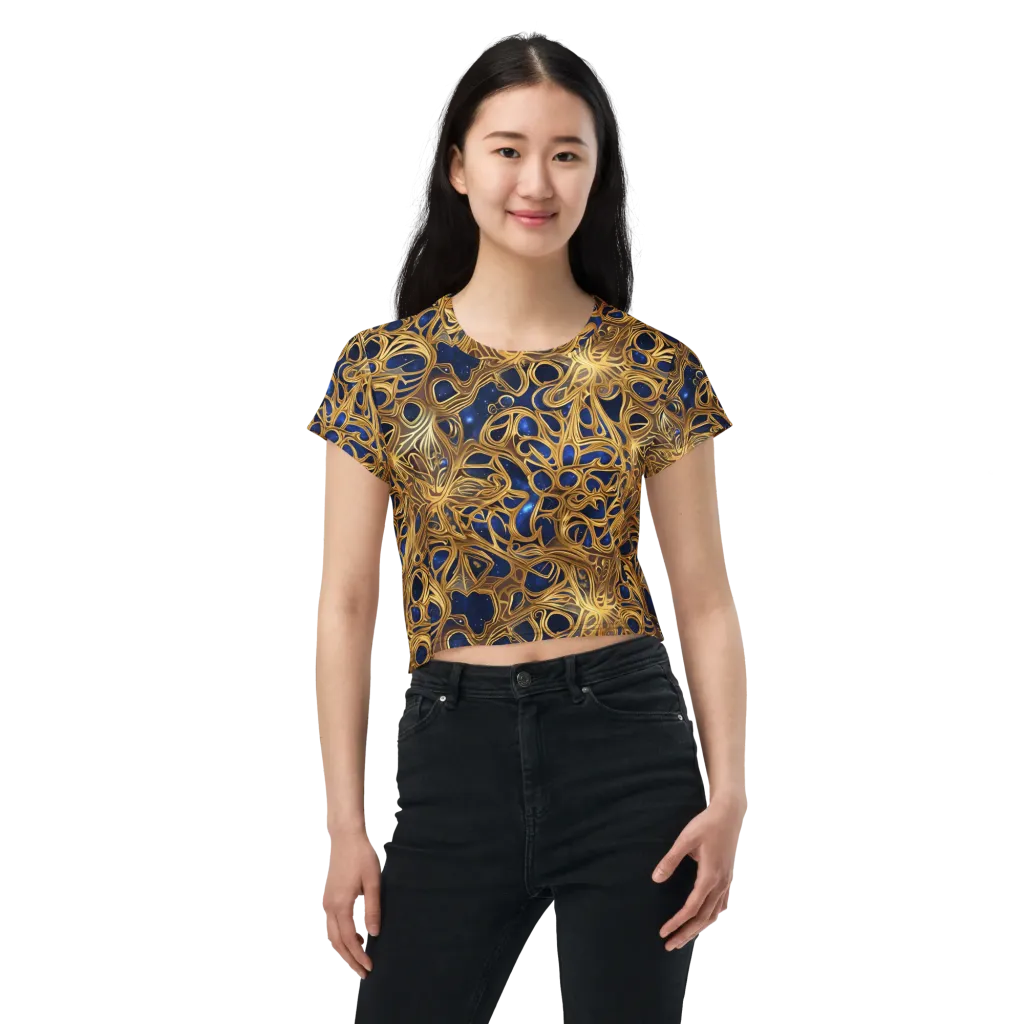 Astral Filigree on Crop Tee — Front