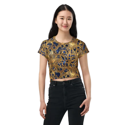 Astral Filigree on a Crop Tee