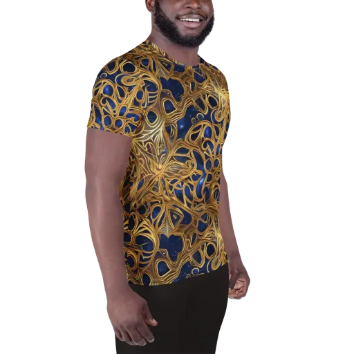 Astral Filigree on a Men's Athletic T-Shirt