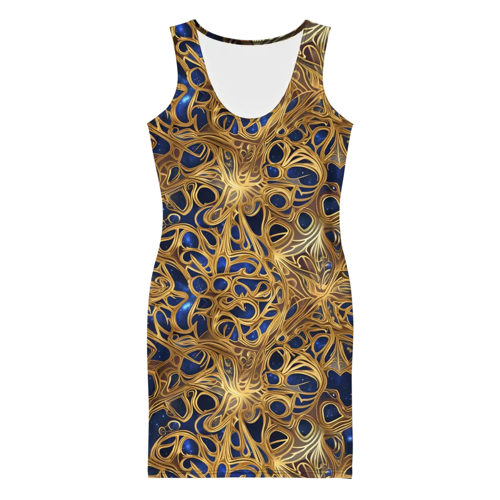 Astral Filigree on Bodycon Dress — Front