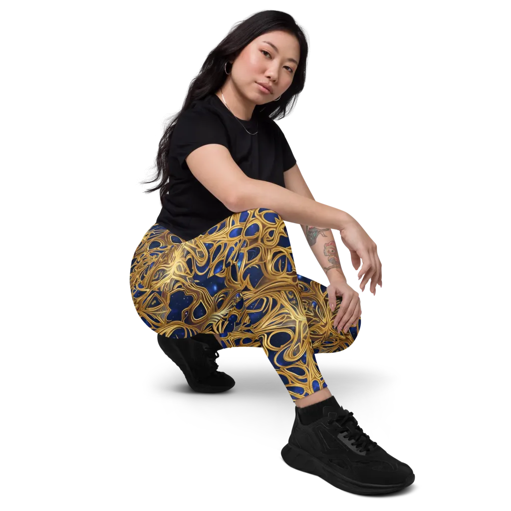 Astral Filigree on Leggings with Pockets — Right Front