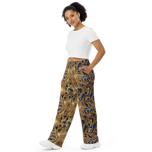 Astral Filigree on a Wide-Leg Pants