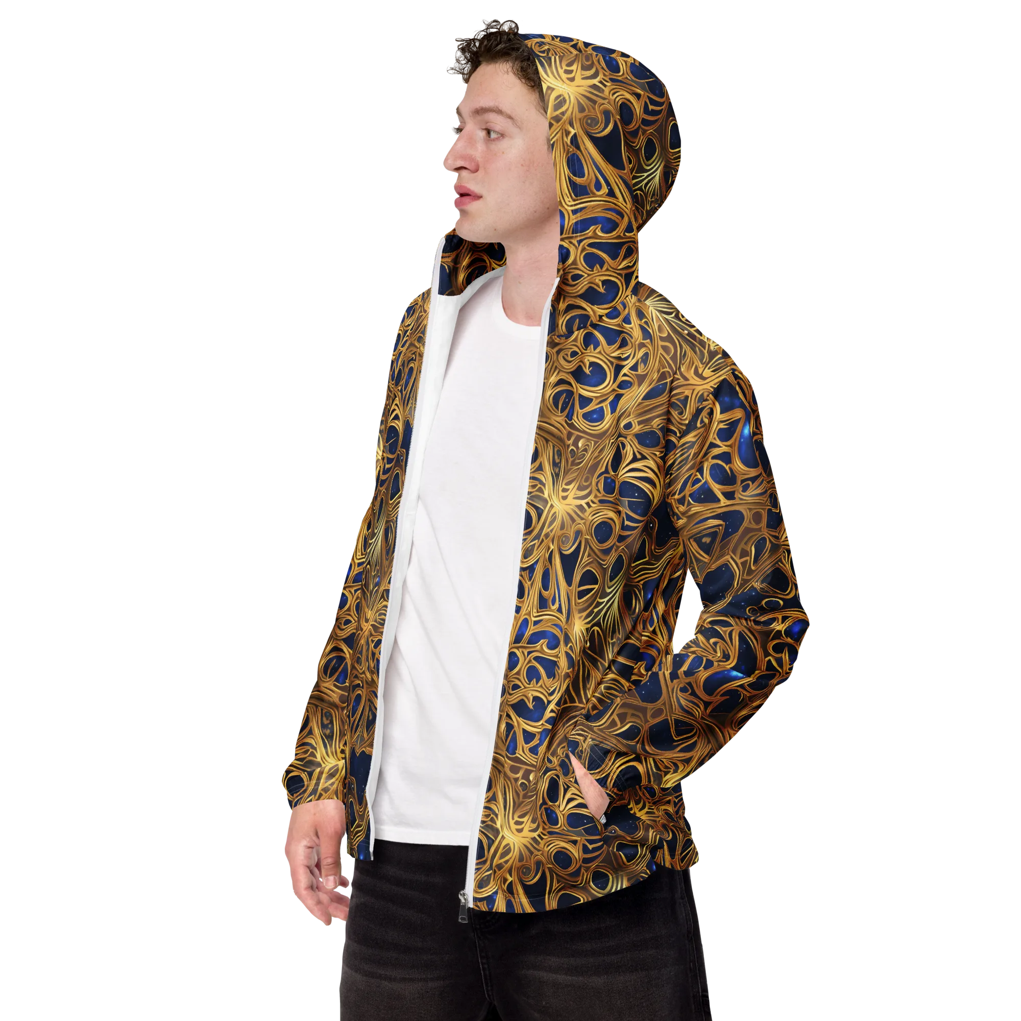 Astral Filigree on Men's Windbreaker — Left Front