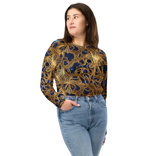 Astral Filigree on a Long Sleeve Crop Top