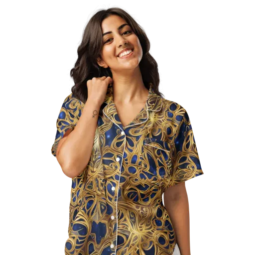 Astral Filigree on a Women's Short Sleeve Pajama Top