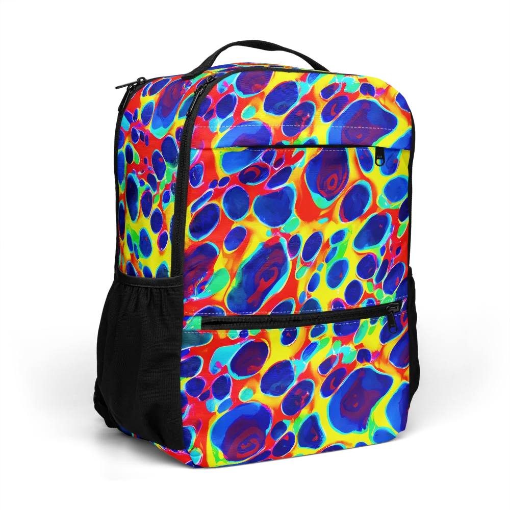 Electric Riverbed on Utility Backpack — Right Front