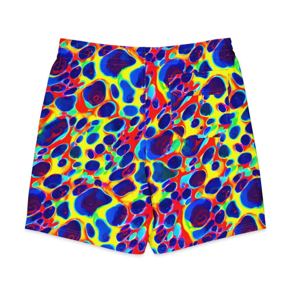 Electric Riverbed on Men's Board Shorts — Back