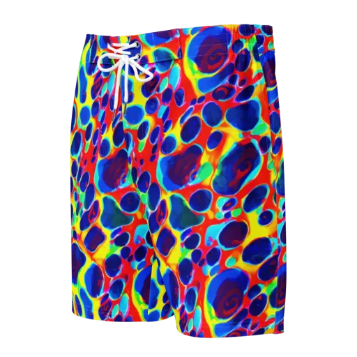 Electric Riverbed on a Men's Board Shorts