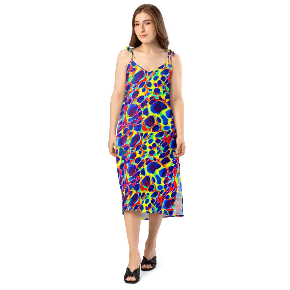 Electric Riverbed on Slip Dress — Front