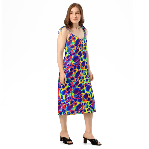Electric Riverbed on a Slip Dress