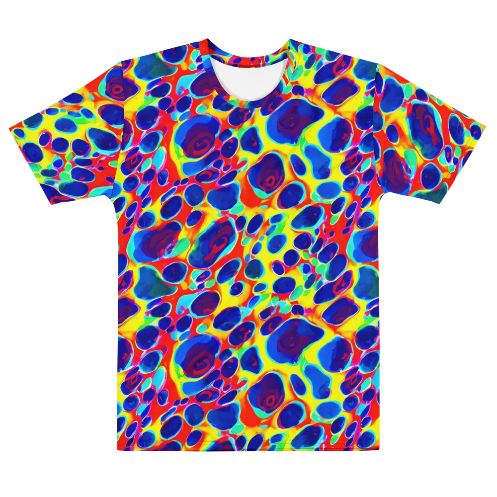 Electric Riverbed on Men's Cotton Crew Neck T-Shirt — Front
