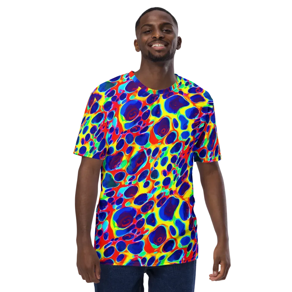 Electric Riverbed on Men's Crew Neck T-Shirt — Front