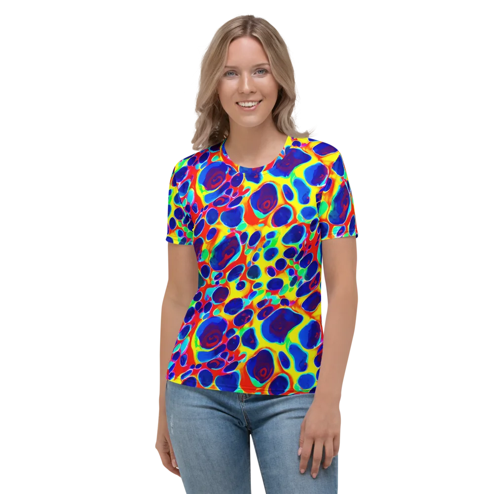 Electric Riverbed on Women's Crew Neck T-Shirt — Front