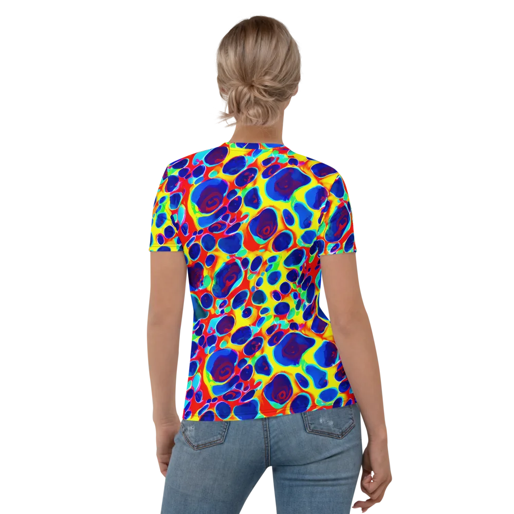 Electric Riverbed on Women's Crew Neck T-Shirt — Back