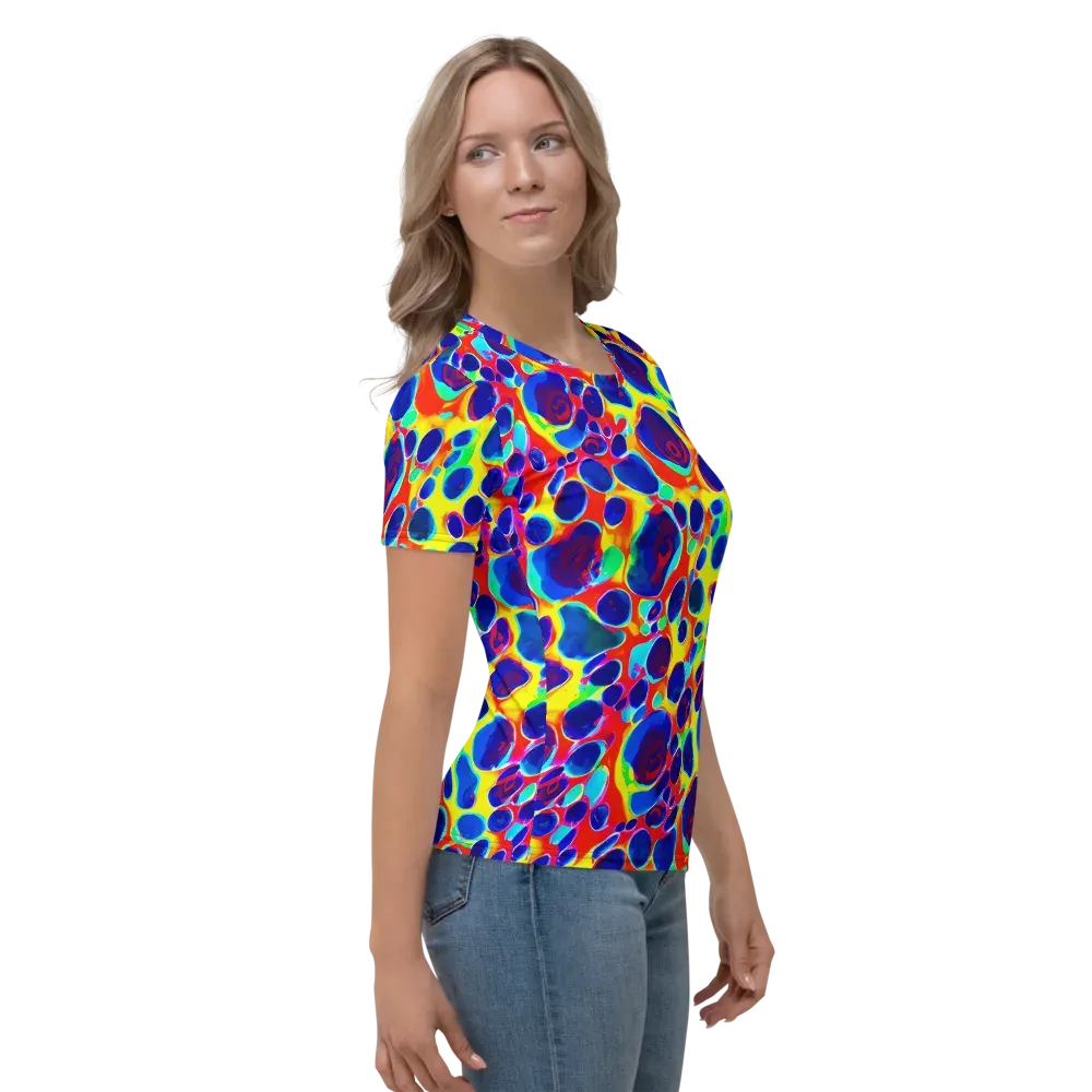 Electric Riverbed on Women's Crew Neck T-Shirt — Right