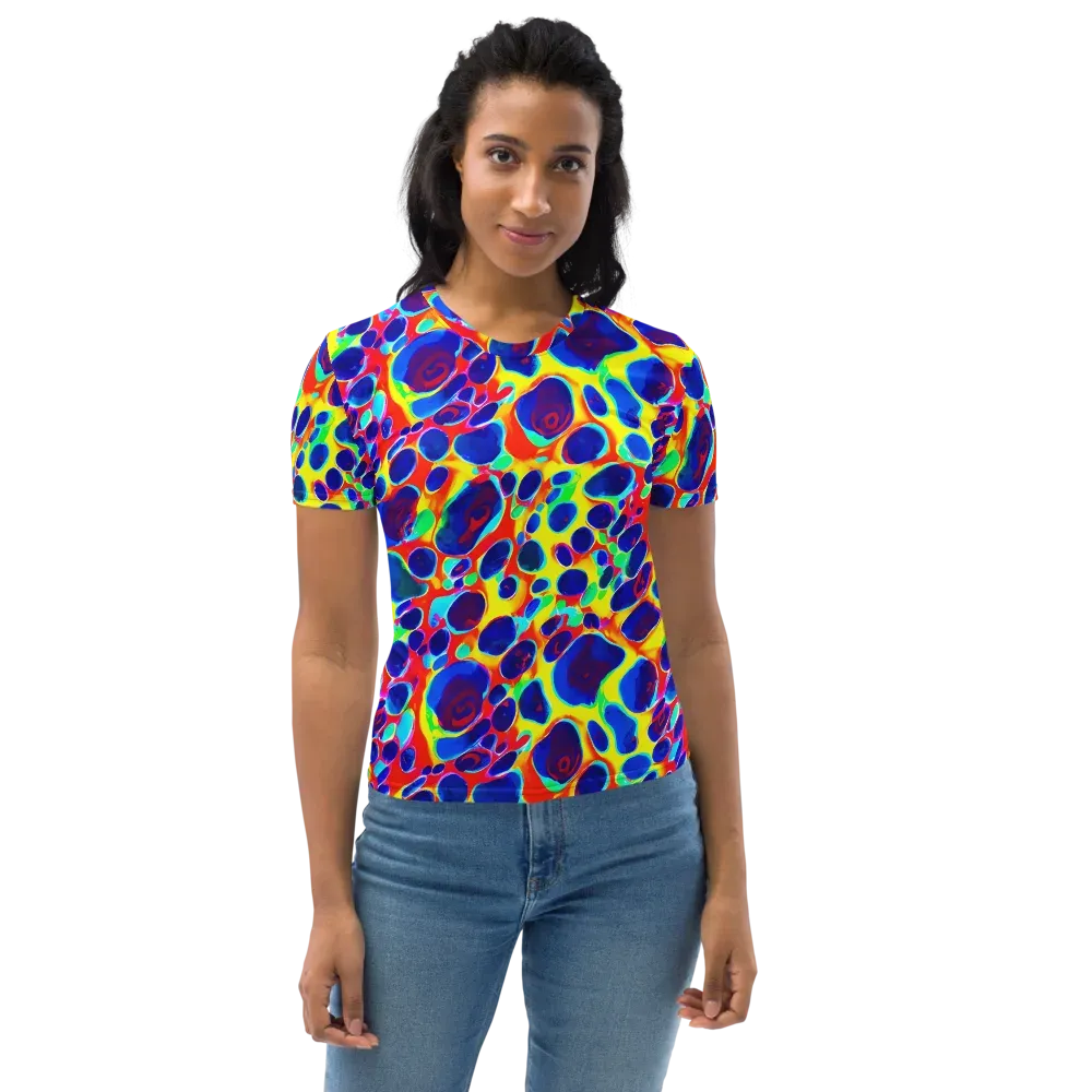 Electric Riverbed on Women's Crew Neck T-Shirt — Front