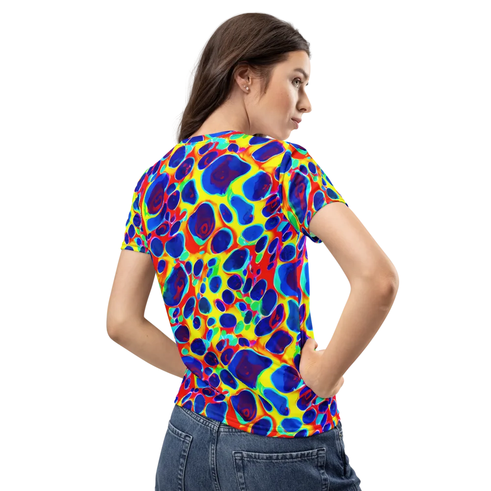 Electric Riverbed on Women's Crew Neck T-Shirt — Back